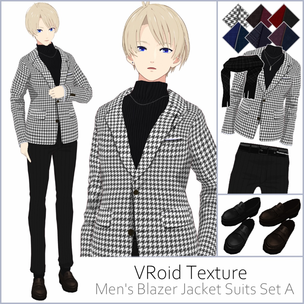 Vroid メンズジャケット スーツ ブレザーセットａ 正式版対応済 Vroid Texture ワンダホの店 Wonderfulp Store Booth