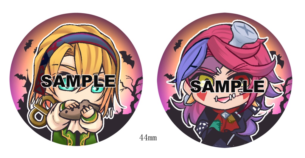 【缶バッチ】バルカスバルハロウィン