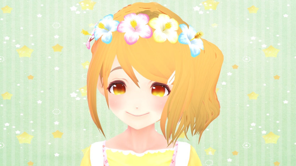 【調整可能】ハイビスカス(7色)【3D小物・花】