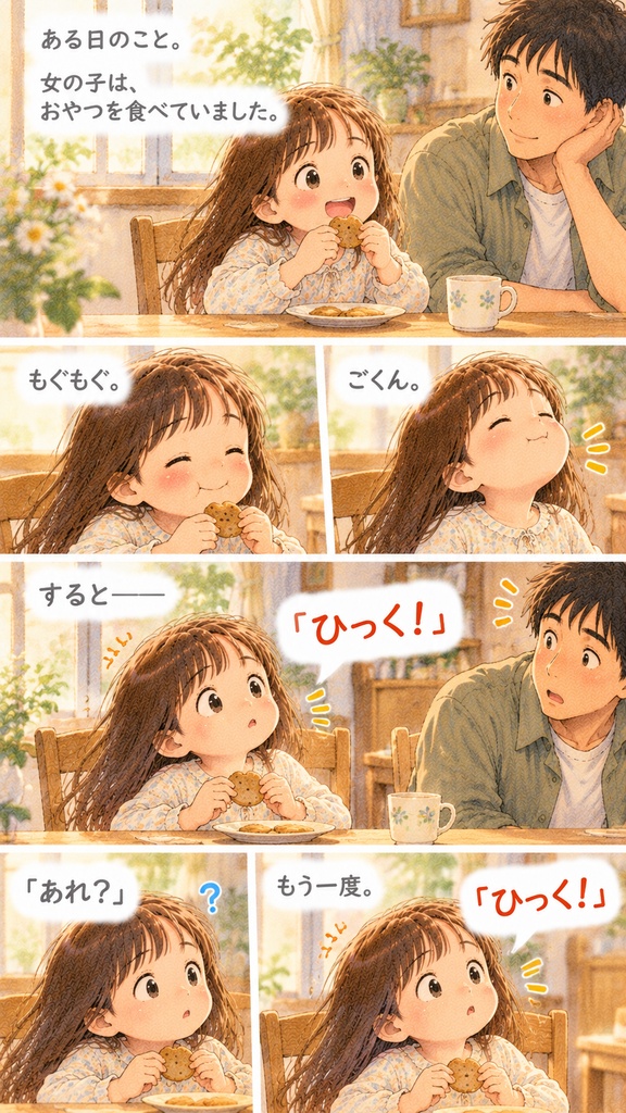 止まらないしゃっくり　「なぜなになんで」全１０ページ・PDF版