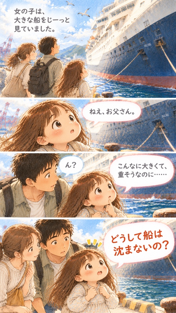 浮かぶ船　「なぜなになんで」全１０ページ・PDF版