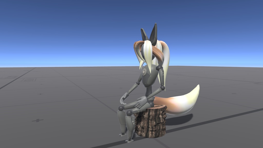 フリー VRchat可 複数座れる丸太 低ポリゴン