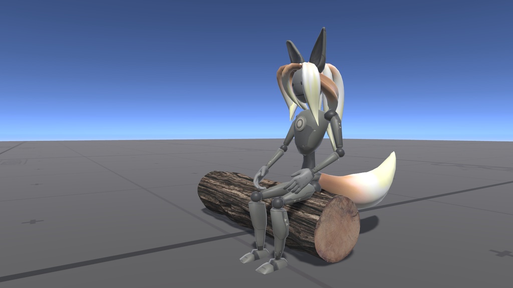 フリー有 VRchat可 複数座れる丸太 低ポリゴン