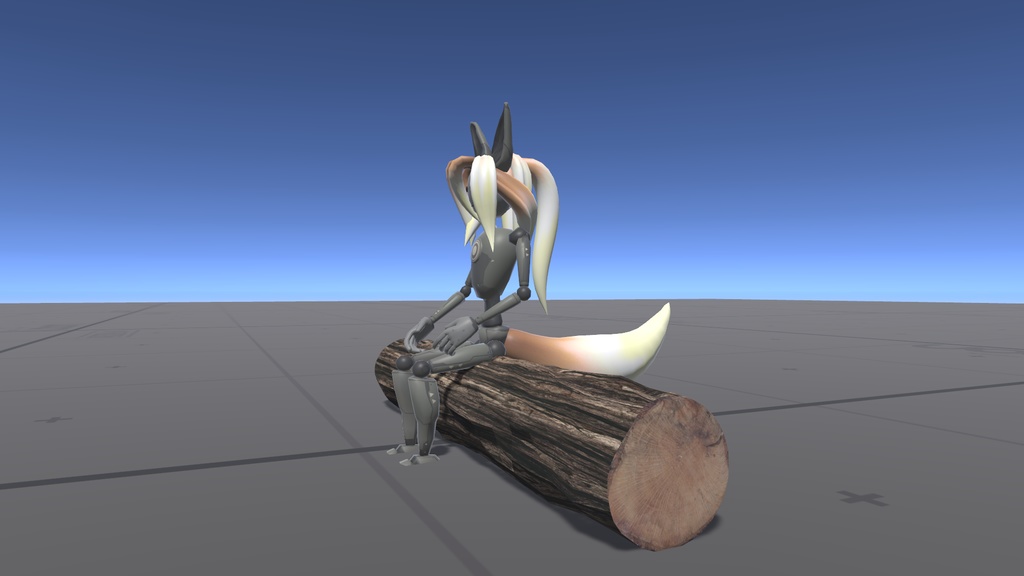 フリー有 VRchat可 複数座れる丸太 低ポリゴン