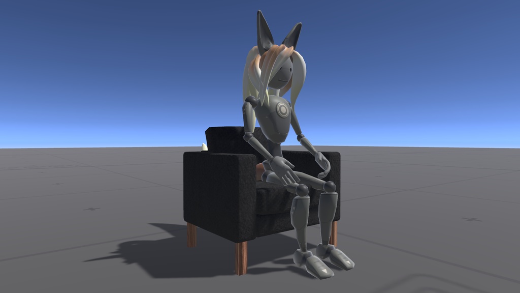 【VRC】座れる各色ソファ単色10色セット(低ポリゴン)