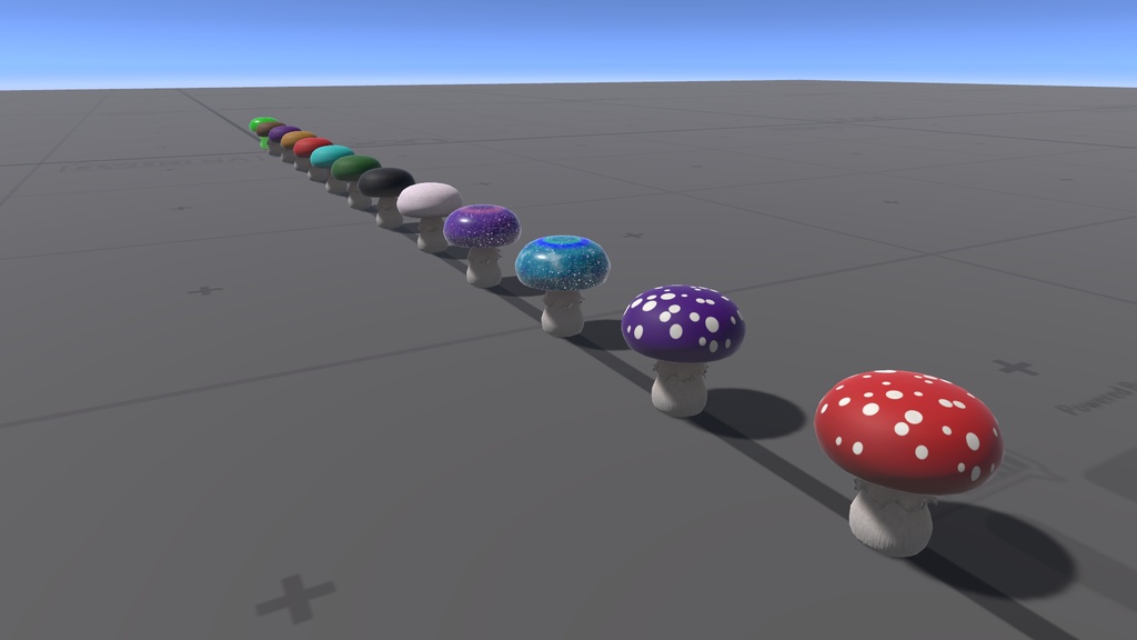 【VRC】低ポリ座れる「ゆれるキノコ」【各色】Mushroom