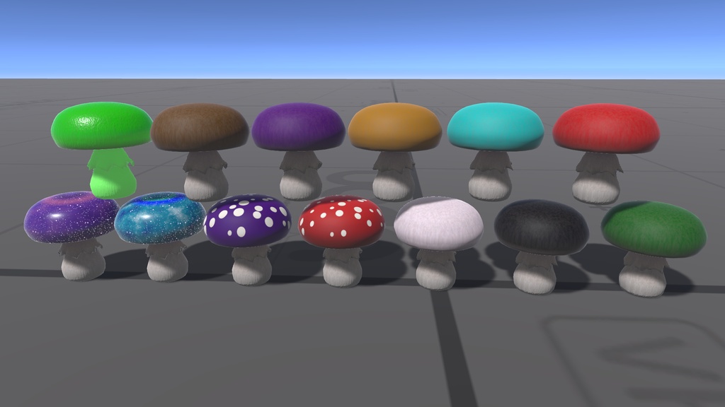 【VRC】低ポリ座れる「ゆれるキノコ」【各色】Mushroom