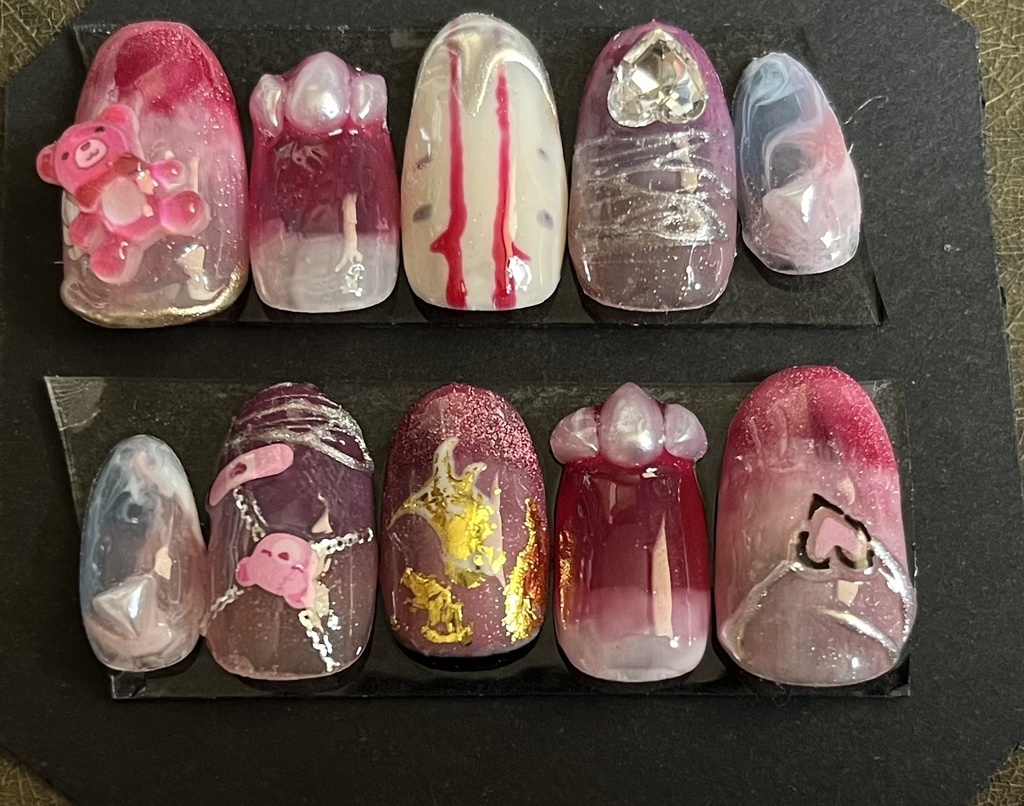 にじさんじ(Oriens)ネイルチップ「赤城ウェンB」