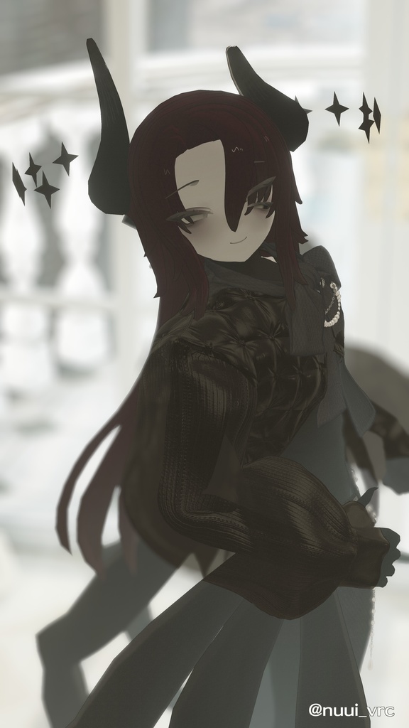 【VRC想定】シンプル ハーフ ロングヘア