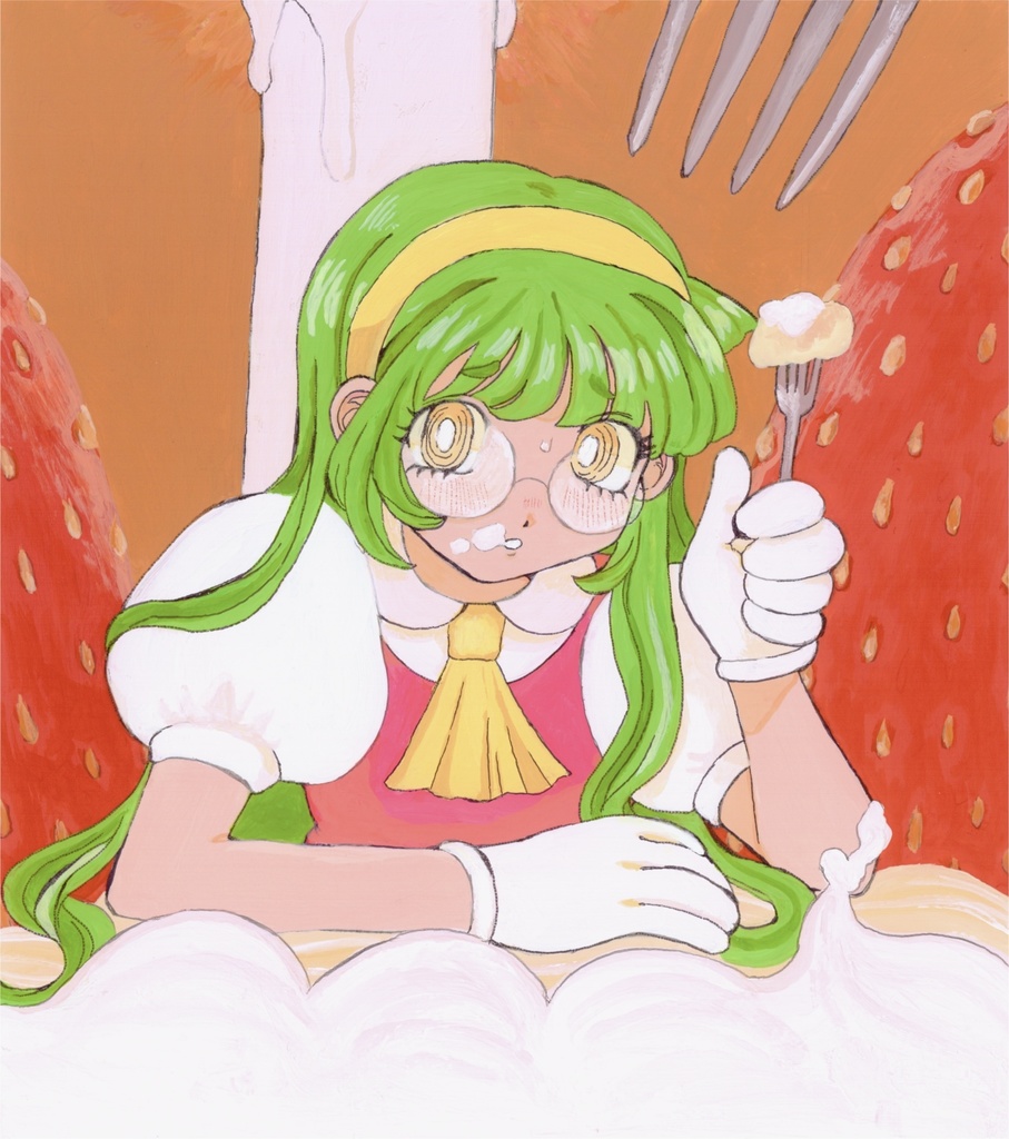ケーキのベッドで夢を見る/12月 原画