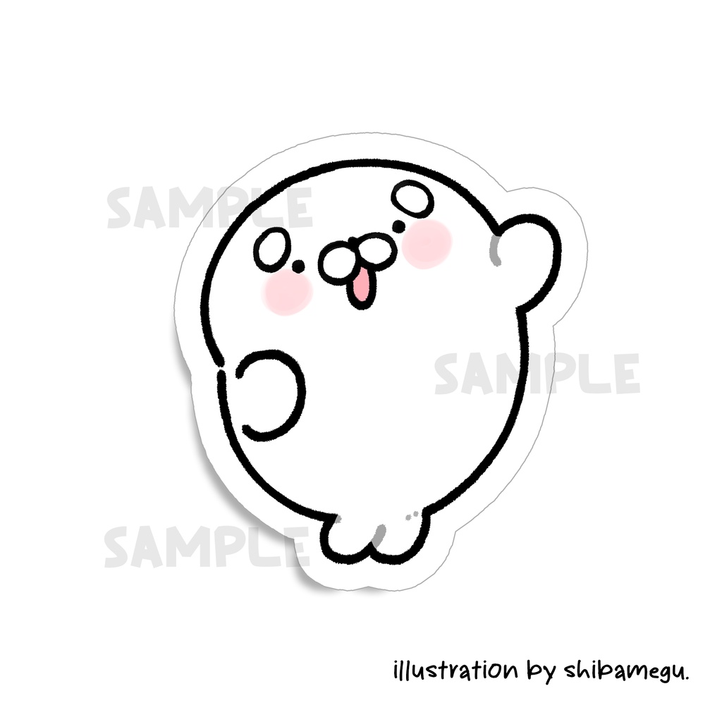しろいのちゃん&しらたまざらしステッカー