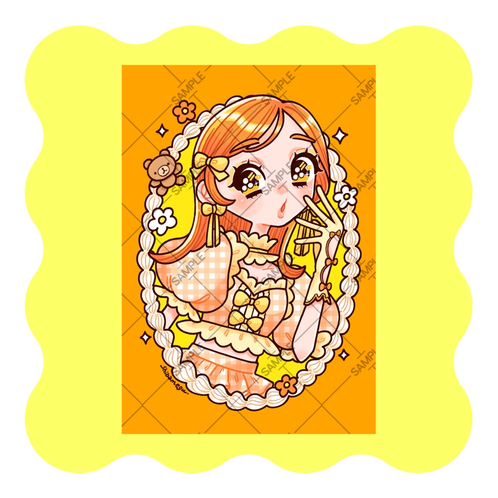 Orange cream girl ポストカード