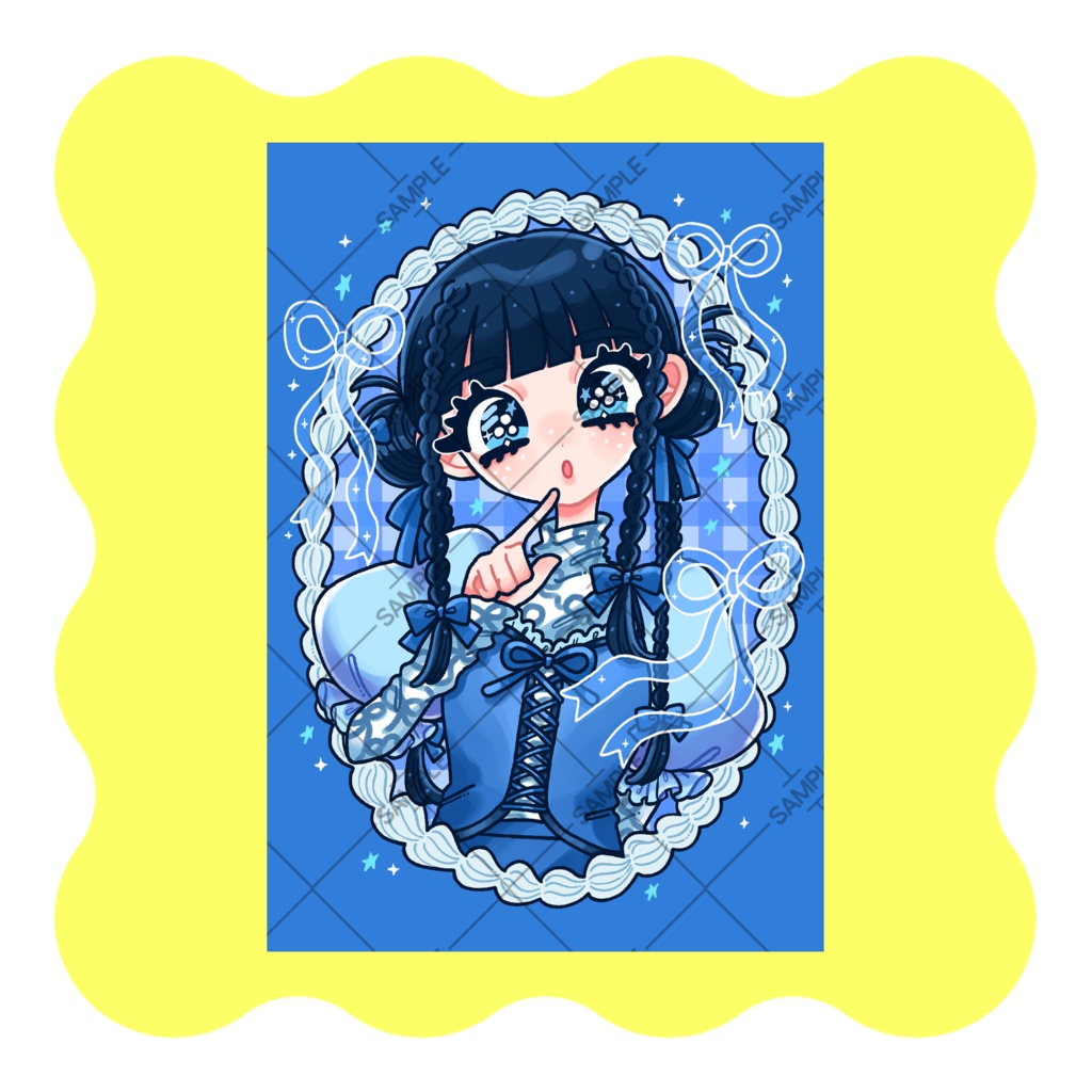 blue×ribbon girl ポストカード