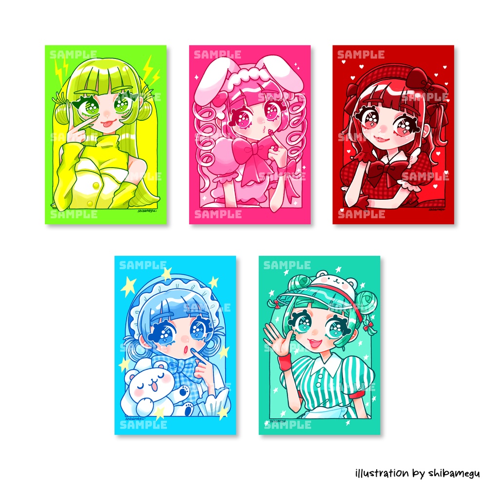 ゆるぽっぷガールズ2|ポストカード5枚セット