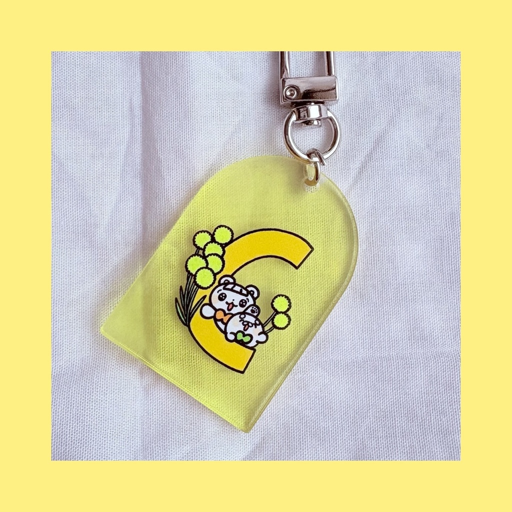 お花×アルファベット*ランダムキーホルダー(A〜J)*花言葉ポストカード付き