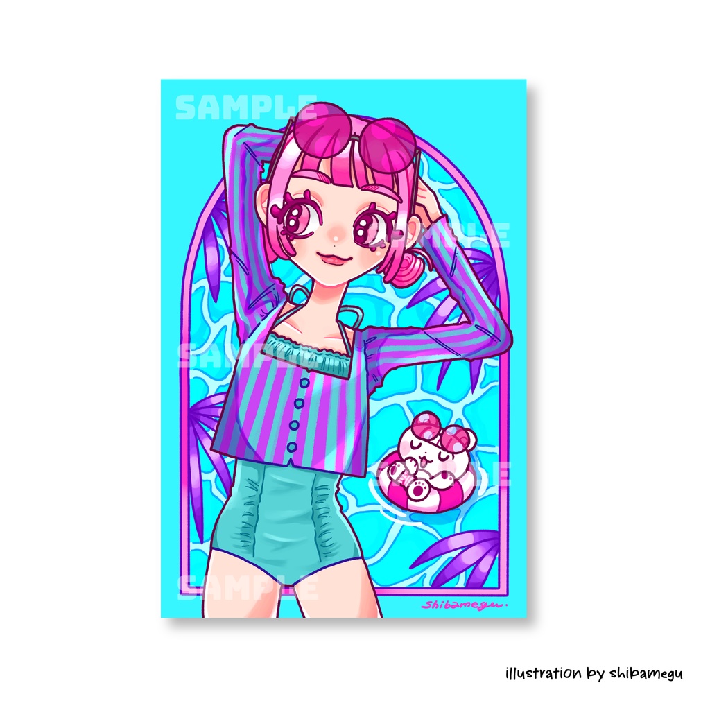 ポストカード2枚SET(SUMMER GIRL)