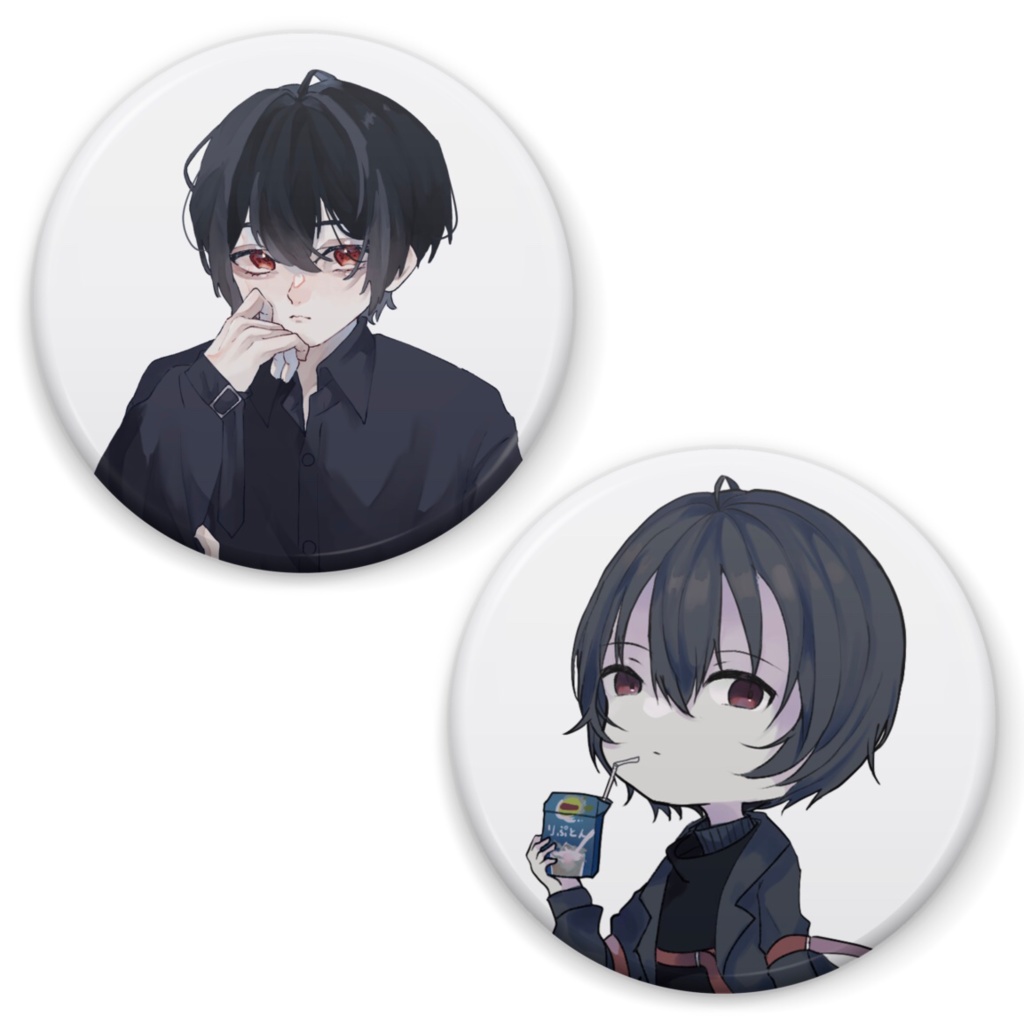 れんの缶バッジ。セット