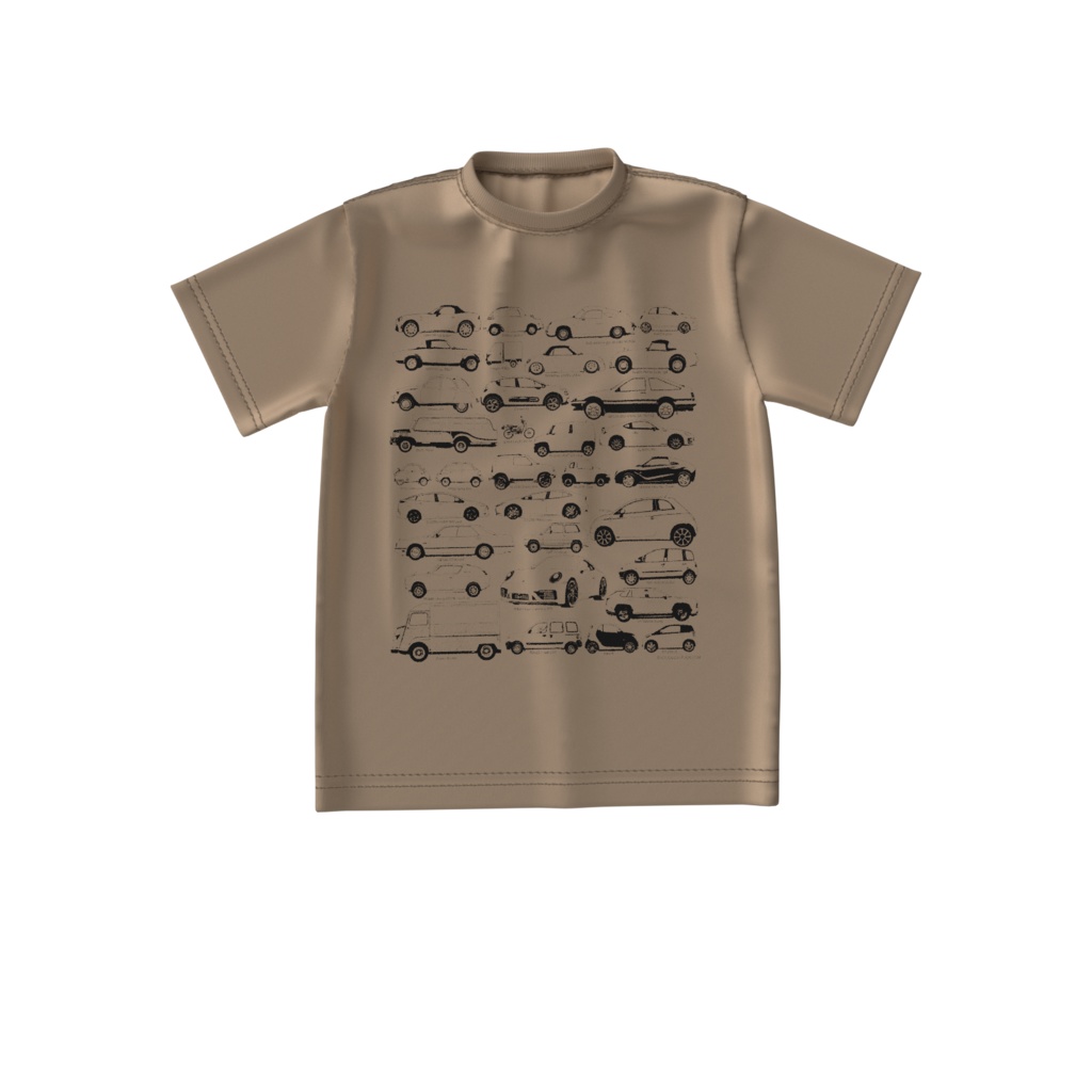 いろいろクルマTシャツ大 サンドベージュ