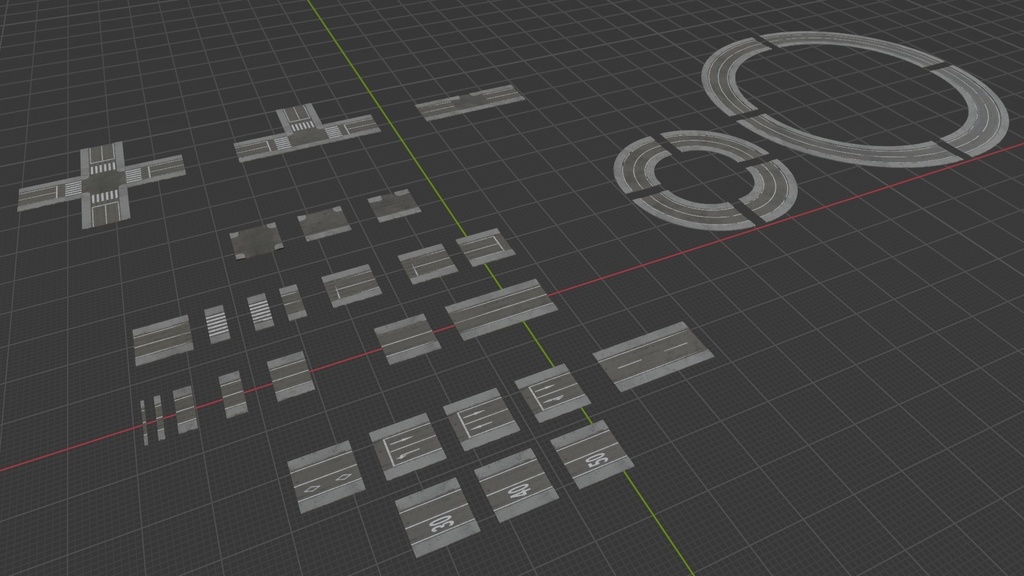 道路アセット(2車線道路)