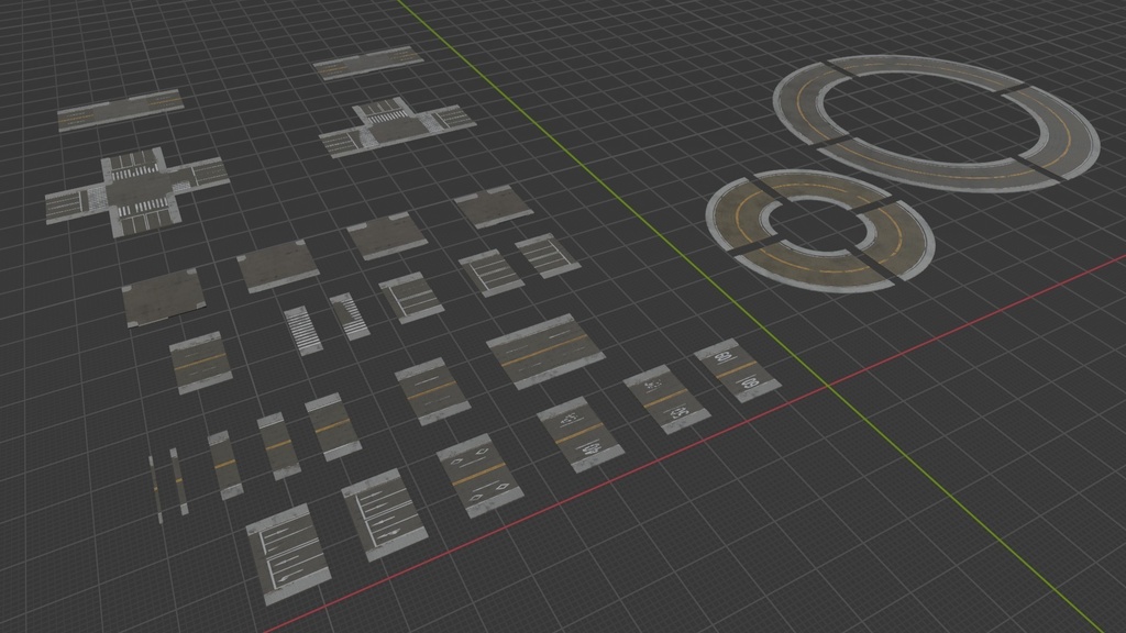 道路アセット(4車線道路)