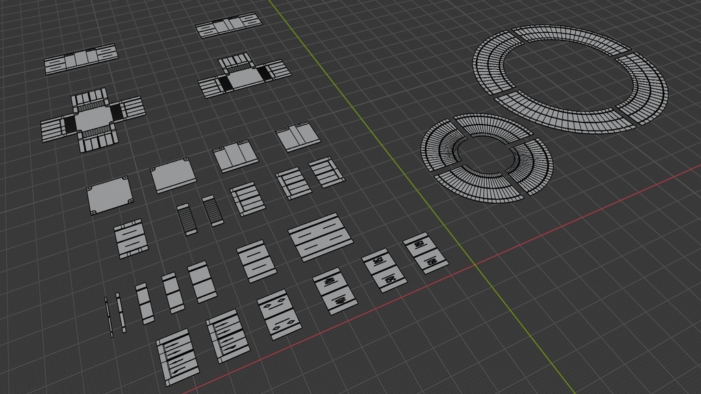 道路アセット(4車線道路)