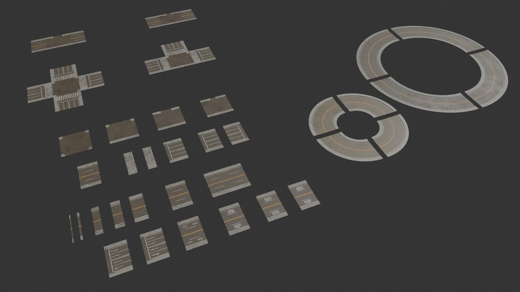 道路アセット(1・2・4車線セット)