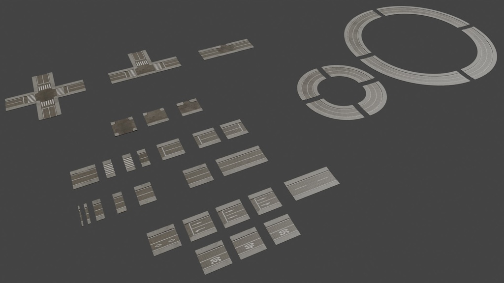 道路アセット(1・2・4車線セット)