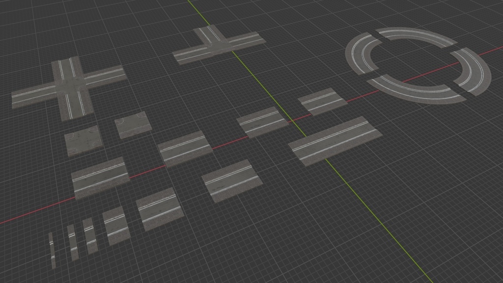 道路アセット(1・2・4車線セット)