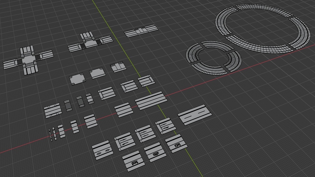 道路アセット(1・2・4車線セット)