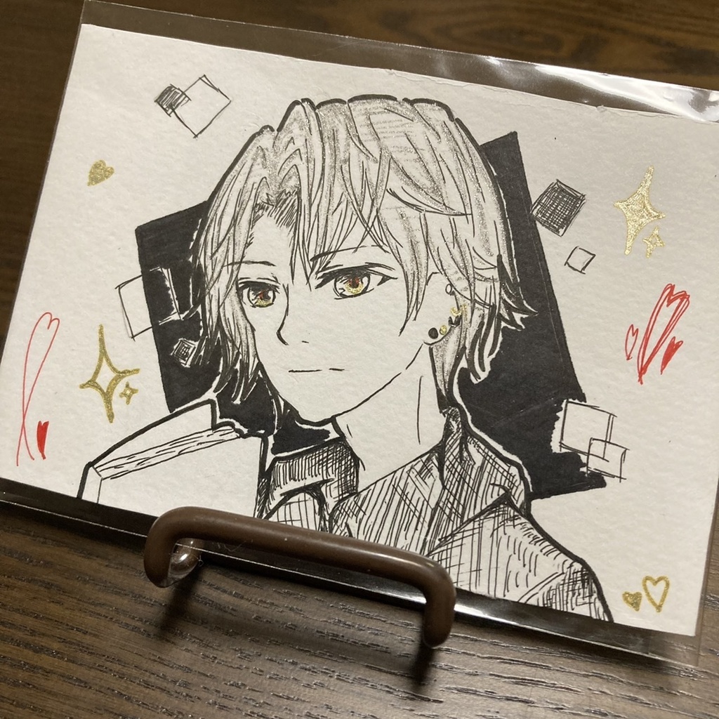 【1点作品】直筆イラストスタンド：A (簡易) 