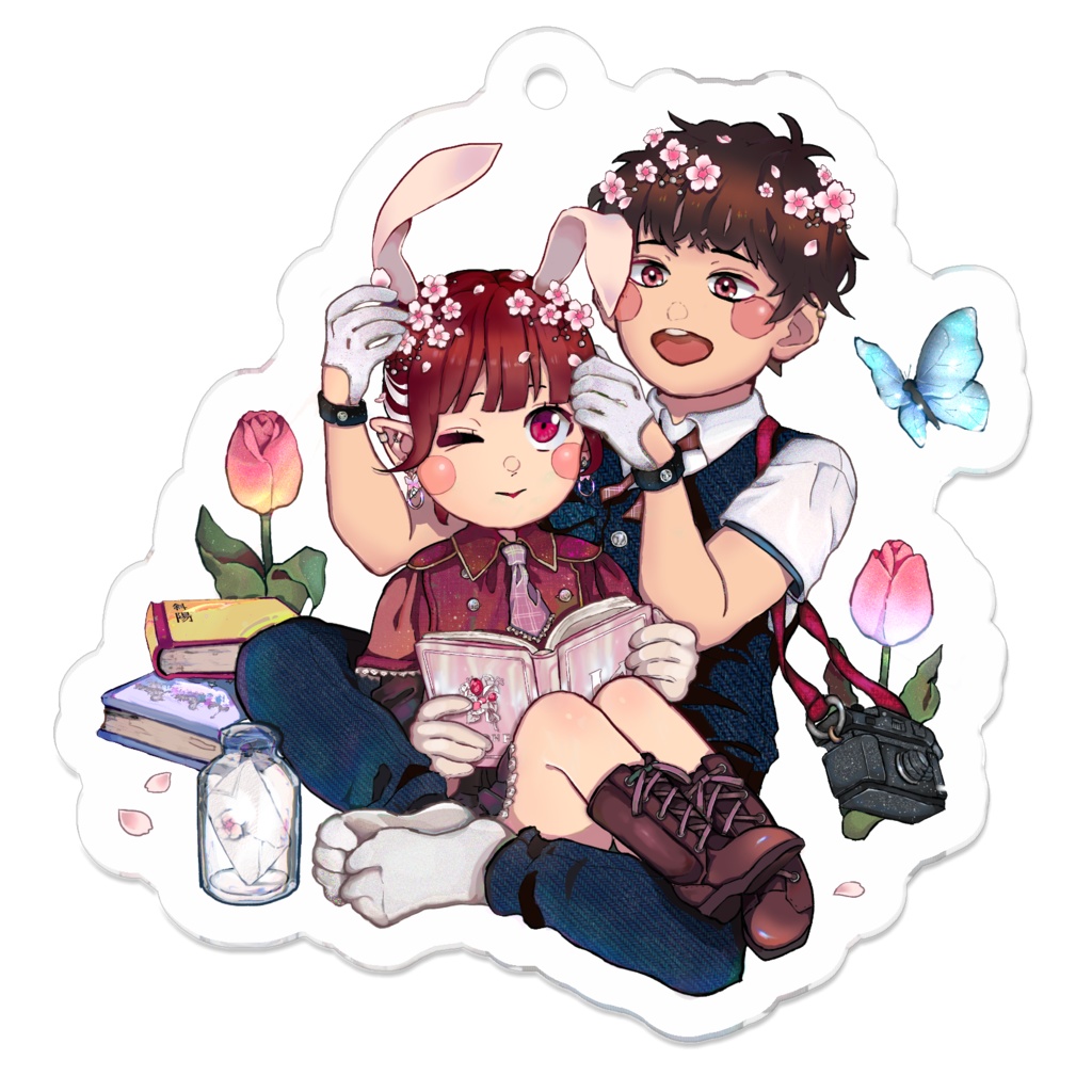 🦋🌷 アクリルキーホルダー