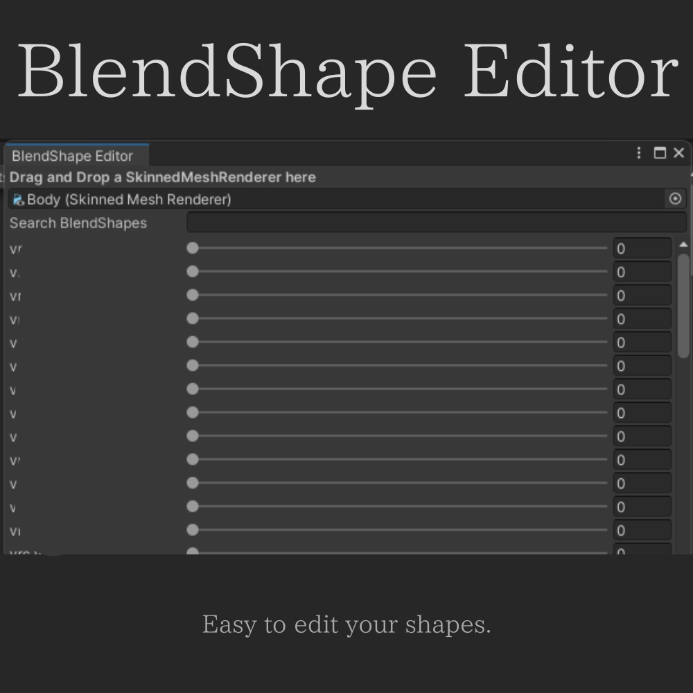 【Unity拡張】BlendShape Editor