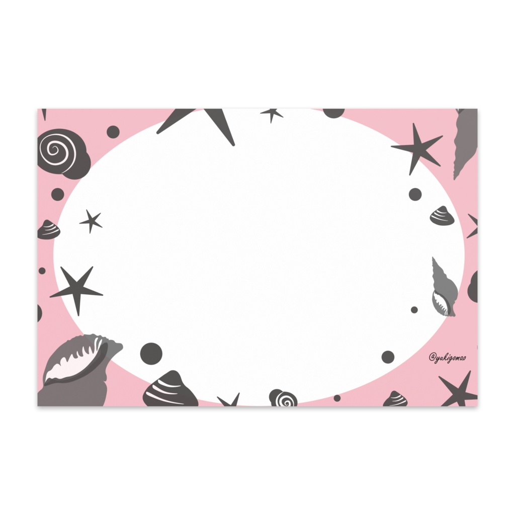 【pixivFACTORYから発送】貝殻ポストカード（ピンク）