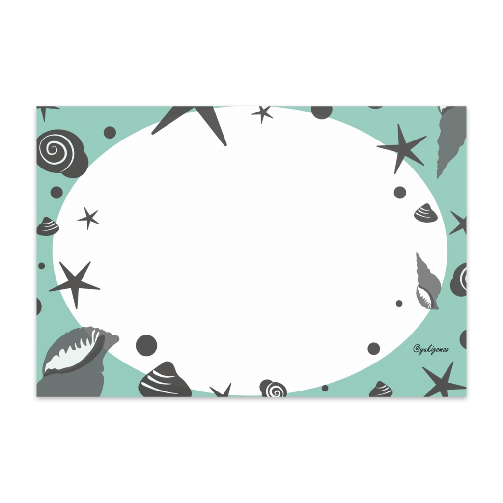 【pixivFACTORYから発送】貝殻ポストカード（青）