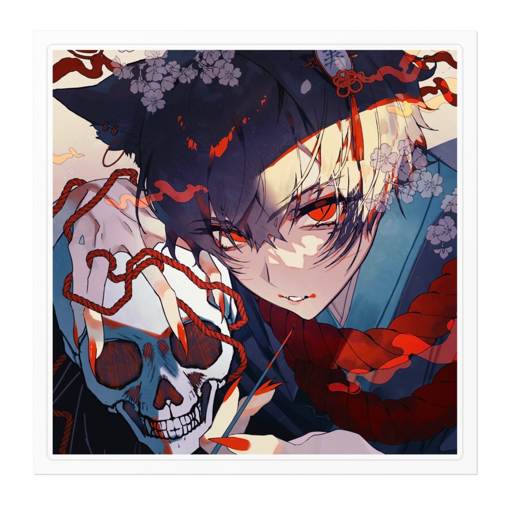 オリジナルキャラクターイラスト「威風」 ステッカー