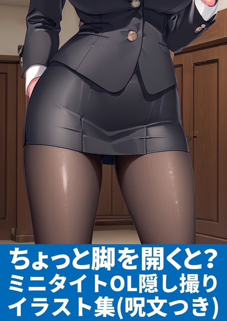 ちょっと脚開くと?【ミニタイトOL】隠し撮りAIイラスト集「呪文(プロンプト)付き」
