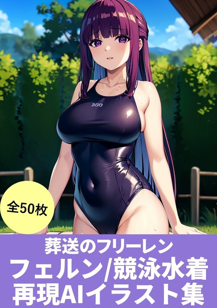 葬送のフリーレン【フェルン/競泳水着】再現AIイラスト集(50枚)「呪文(プロンプト)付き」