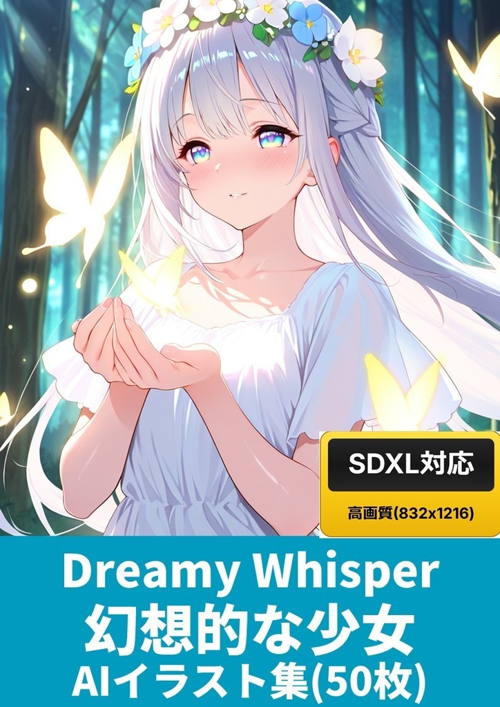 【SDXL高画質】Dreamy Whisper 幻想的な少女(AIイラスト集)50枚+詳細プロンプト付き【WAI-NSFW-illustrious-SDXL使用】