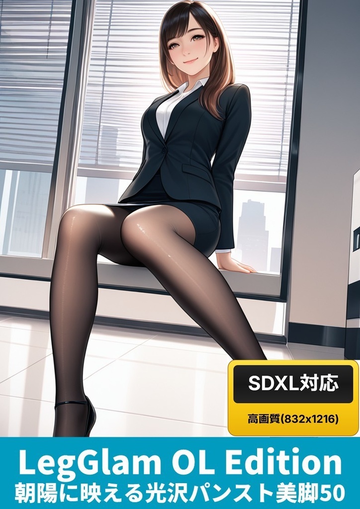 LegGlam OL Edition — 朝陽に映える光沢パンスト美脚50