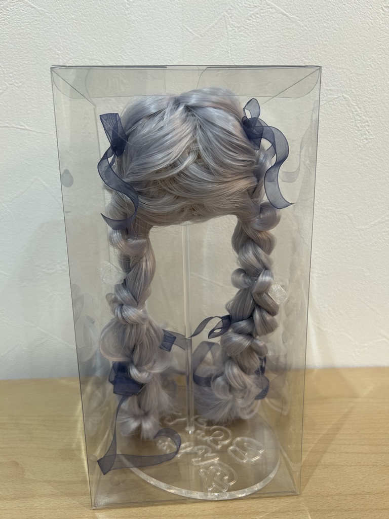 カスタムウィッグ9inchウィッグ(22~24cm)-ツインテール- ホワイト