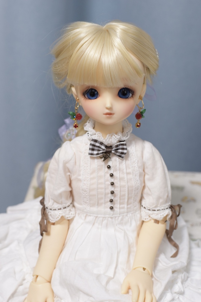 カスタムウィッグ7~9inchウィッグ(22~24cm)-ローポニー-ゴールド