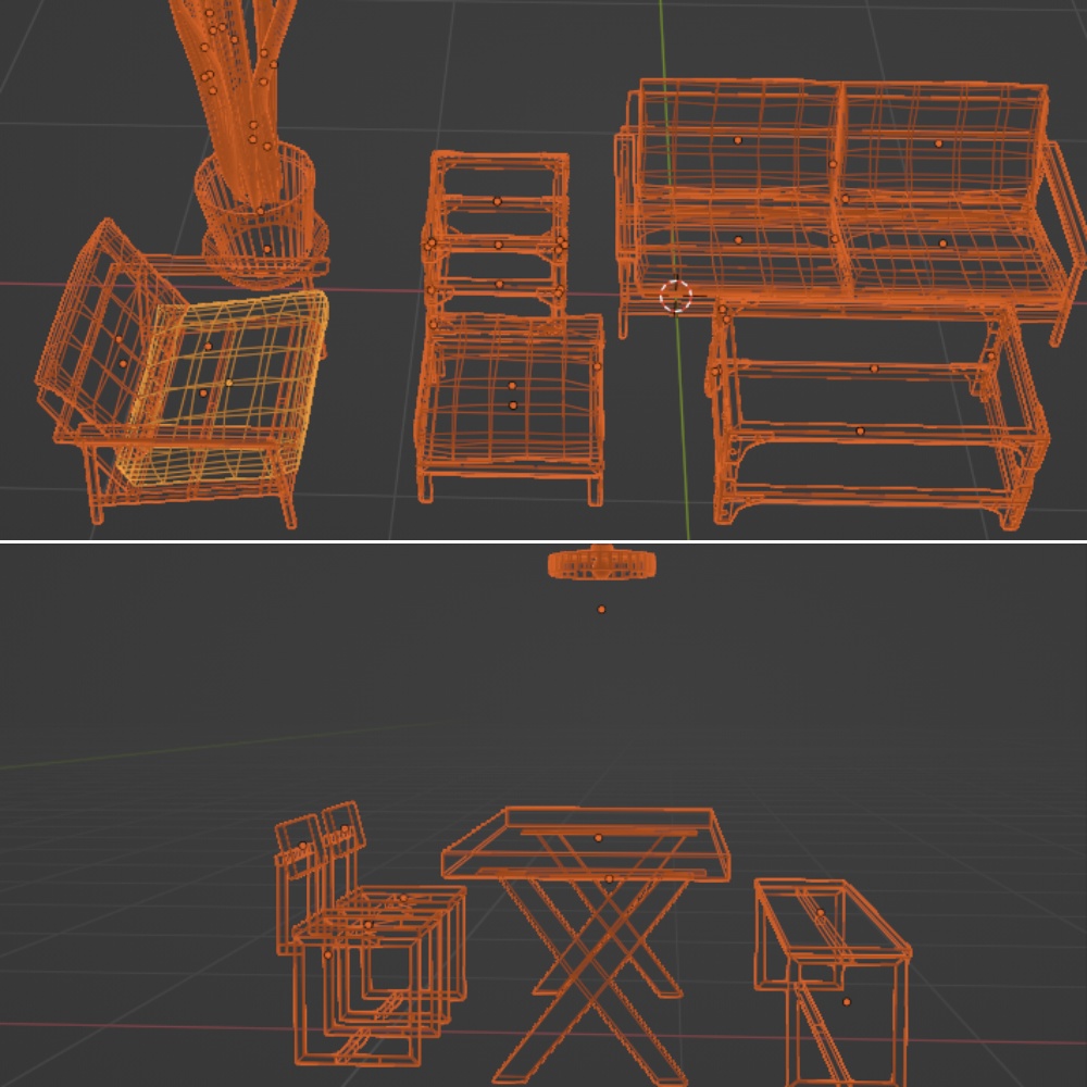 インダストリアル内観3Dモデルセット - Blender & FBX対応
