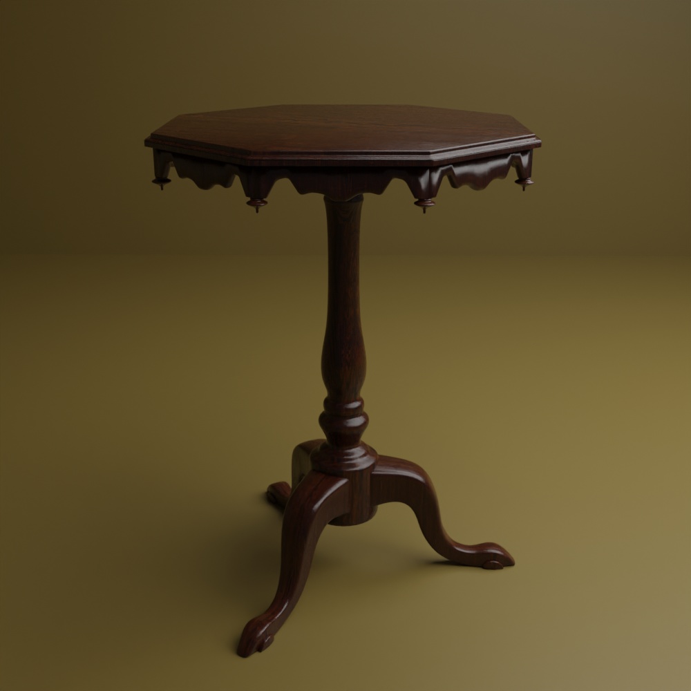 アンティークテーブル【blend、FBX】