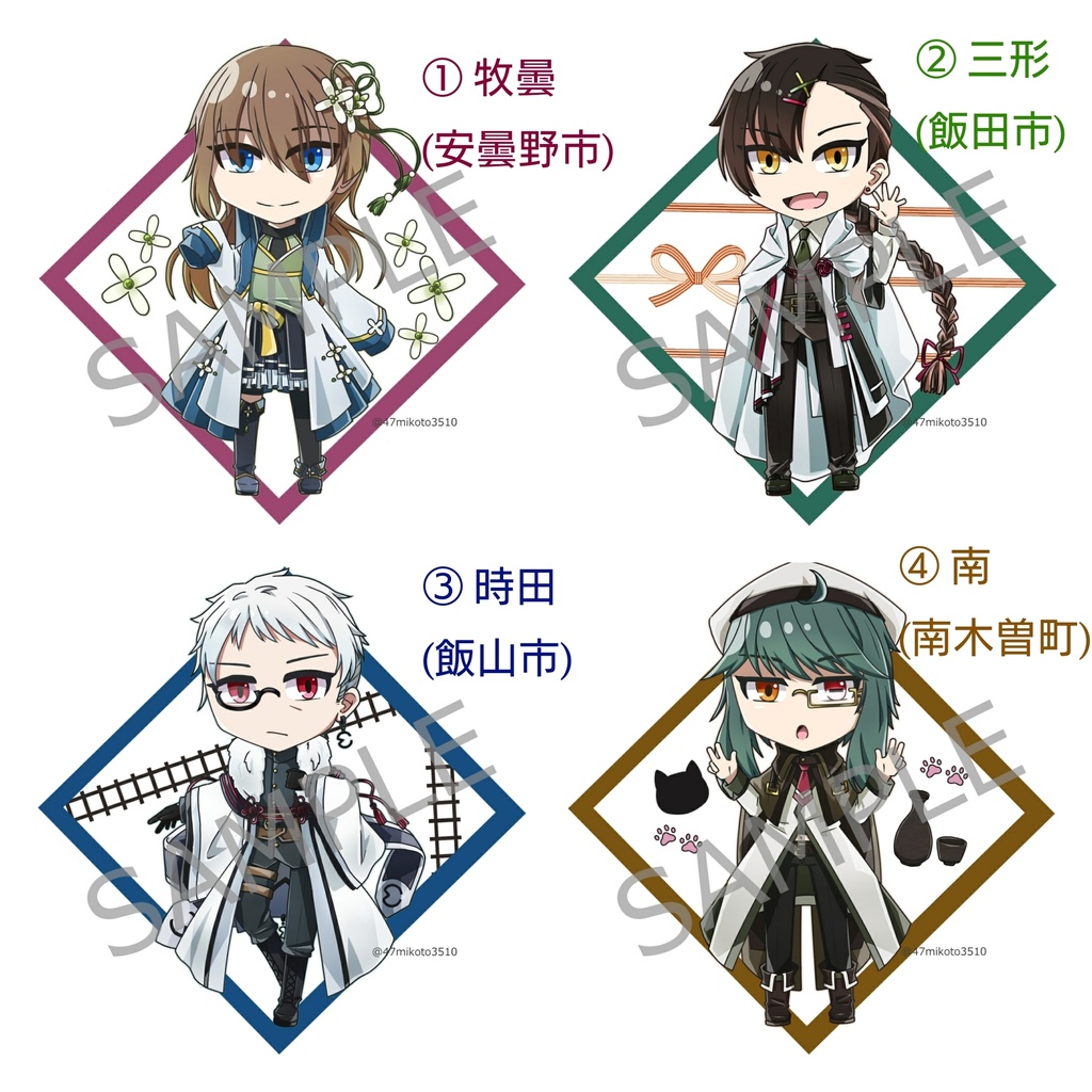 土地擬アクリルキーホルダー