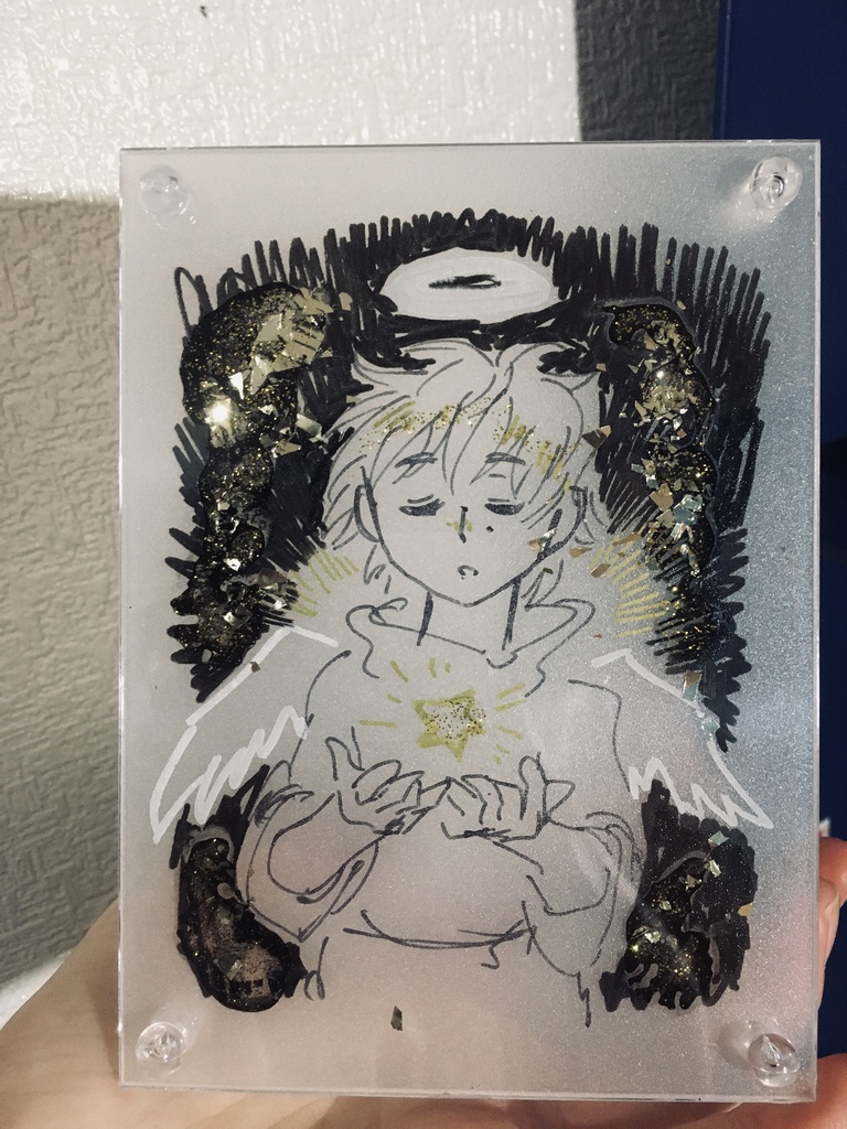 半透明ドローイング・天使