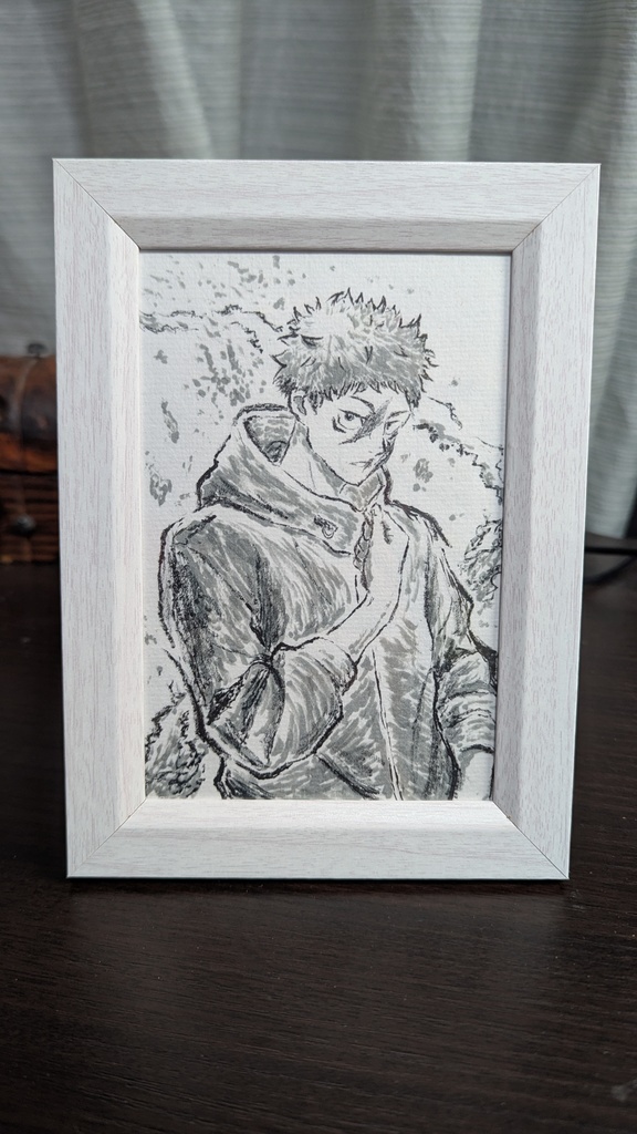 【手描きイラスト】筆ペン　アナログ　呪術廻戦　虎杖悠仁