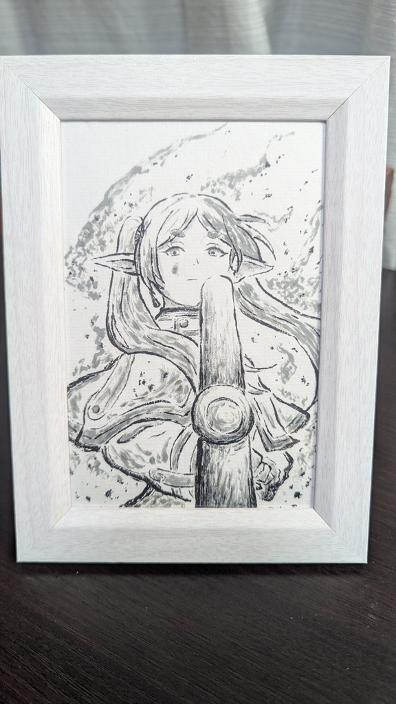 【手描きイラスト】筆ペン　アナログ　葬送のフリーレン　フリーレン