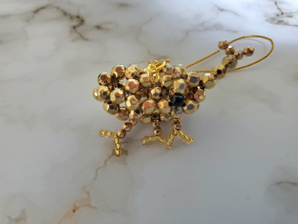 【ビーズ手芸】ゴールデンカブトムシ