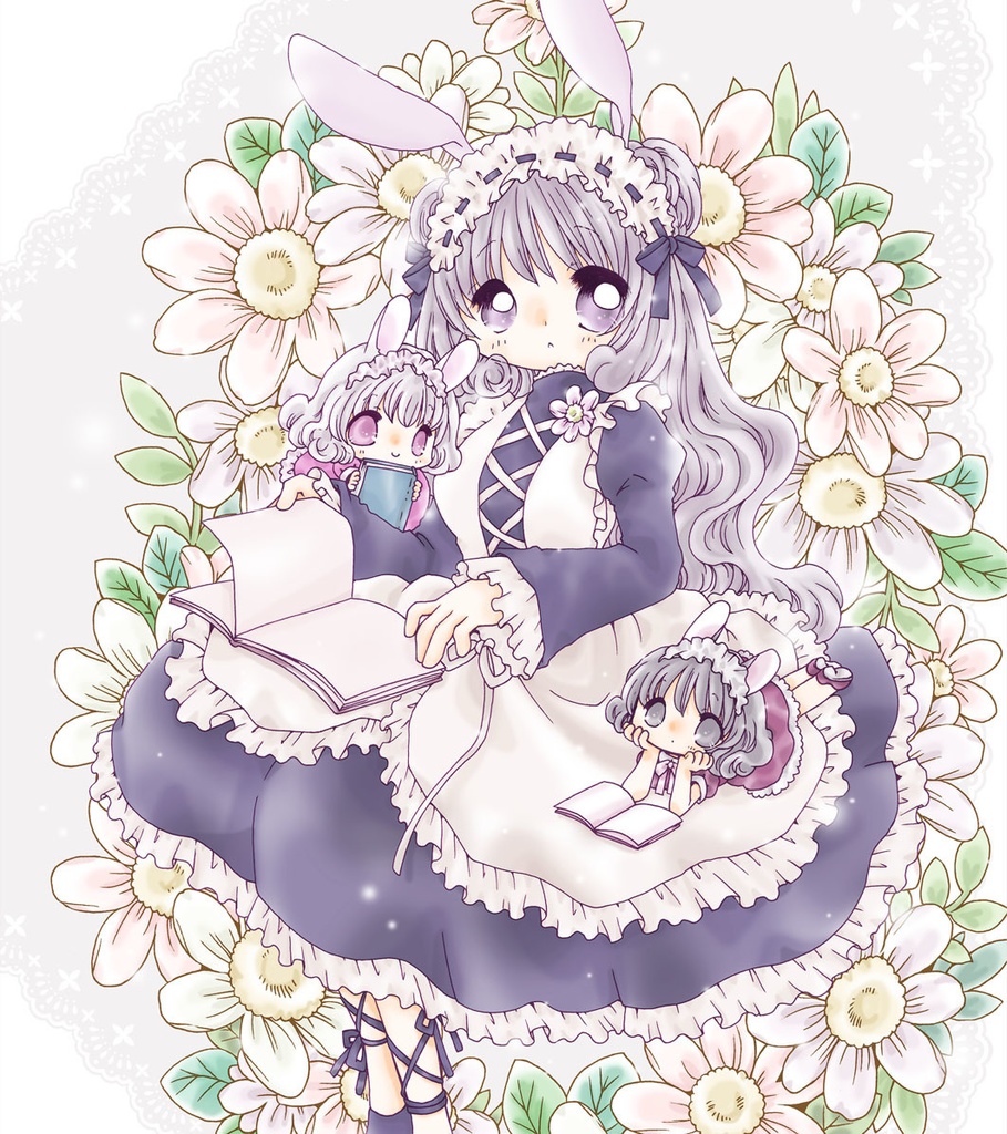 「うさ日和　三羽」