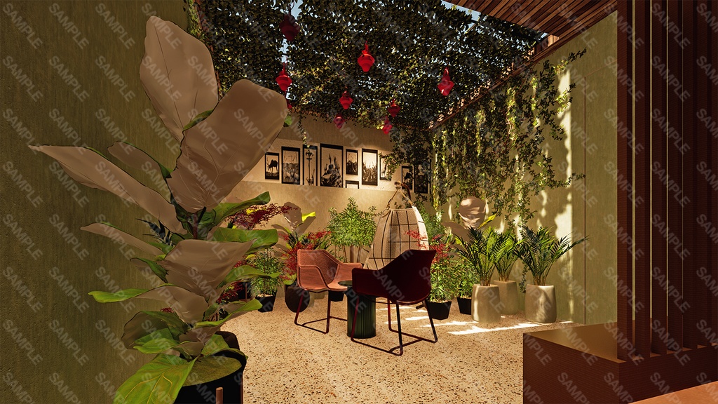 Interior Yard Background _ Vtuber